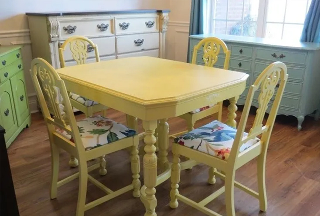 Yellow Dining Table